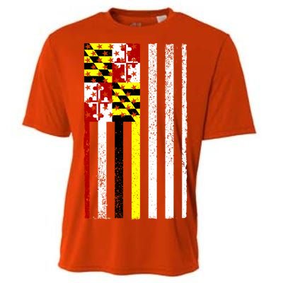 Vintage Maryland State American Flag Cooling Performance Crew T-Shirt