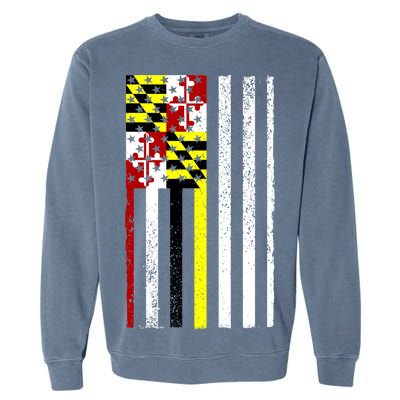 Vintage Maryland State American Flag Garment-Dyed Sweatshirt