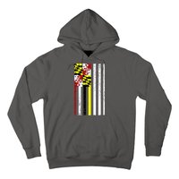 Vintage Maryland State American Flag Hoodie