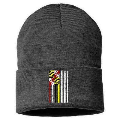 Vintage Maryland State American Flag Sustainable Knit Beanie