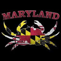 Vintage Maryland State Blue Crab Pride Flag  Long Sleeve Shirt