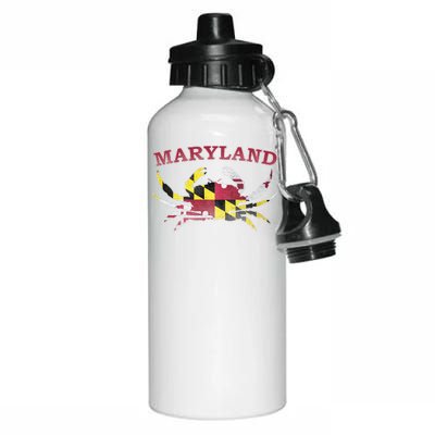 Vintage Maryland State Blue Crab Pride Flag  Aluminum Water Bottle 