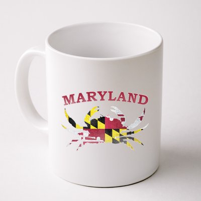 Vintage Maryland State Blue Crab Pride Flag  Coffee Mug