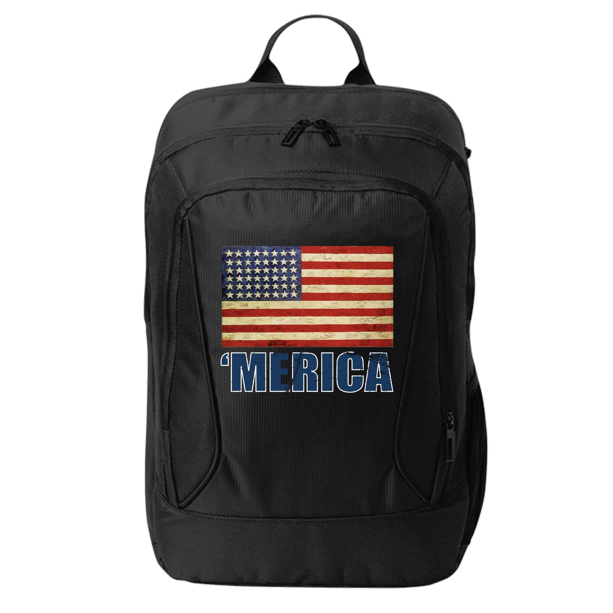 Vintage Merica Flag City Backpack