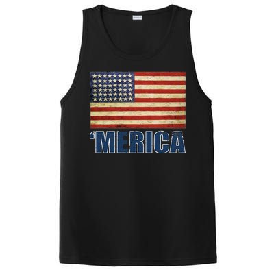 Vintage Merica Flag PosiCharge Competitor Tank