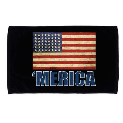 Vintage Merica Flag Microfiber Hand Towel