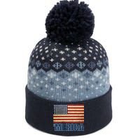 Vintage Merica Flag The Baniff Cuffed Pom Beanie