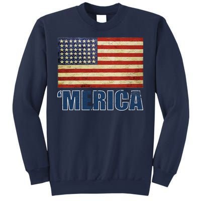 Vintage Merica Flag Sweatshirt