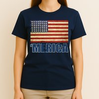 Vintage Merica Flag T-Shirt