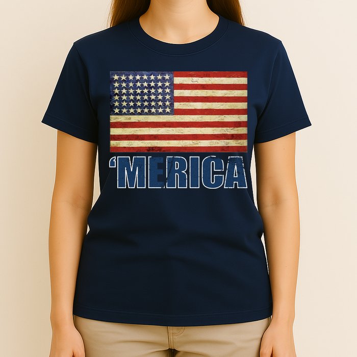 Vintage Merica Flag T-Shirt