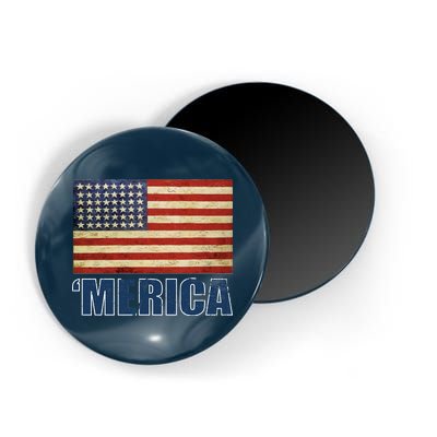 Vintage Merica Flag Magnet