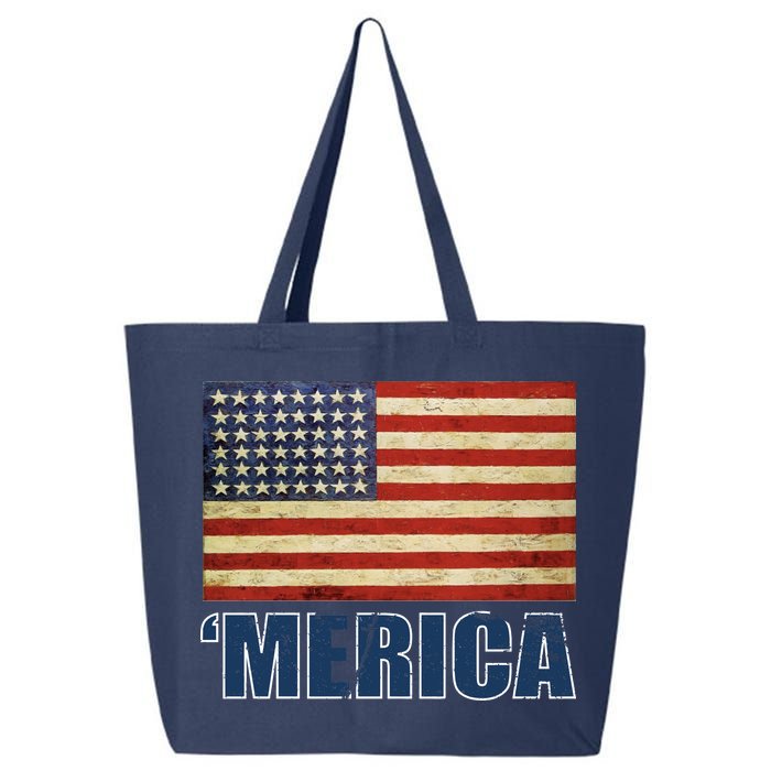 Vintage Merica Flag 25L Jumbo Tote