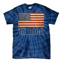 Vintage Merica Flag Tie-Dye T-Shirt