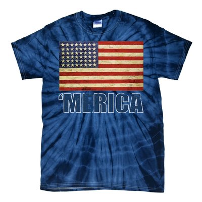 Vintage Merica Flag Tie-Dye T-Shirt