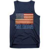 Vintage Merica Flag Tank Top