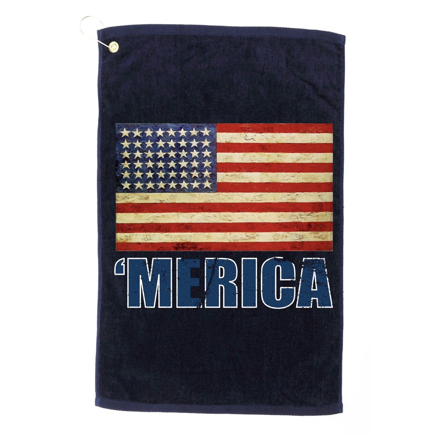 Vintage Merica Flag Golf Towel