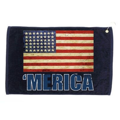 Vintage Merica Flag Grommeted Golf Towel