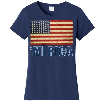 Vintage Merica Flag Women's T-Shirt