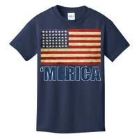 Vintage Merica Flag Kids T-Shirt