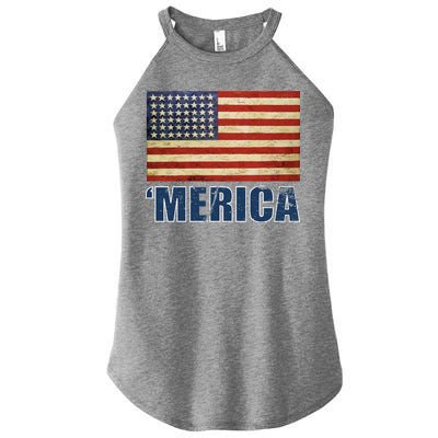 Vintage Merica Flag Women's Perfect Tri Rocker Tank