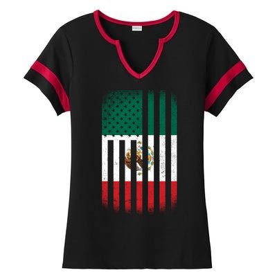 Vintage Mexican Flag Ladies Halftime Notch Neck Tee