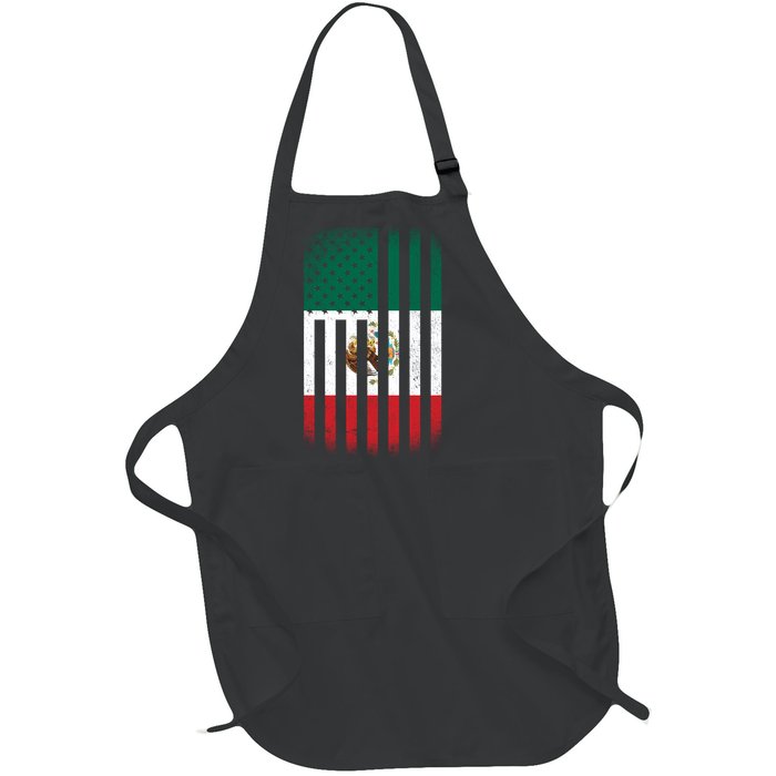 Vintage Mexican Flag Full-Length Apron With Pockets