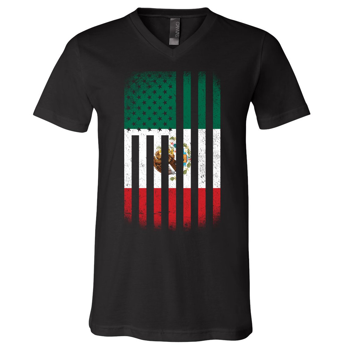 Vintage Mexican Flag V-Neck T-Shirt