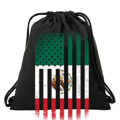 Vintage Mexican Flag Drawstring Bag