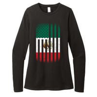 Vintage Mexican Flag Womens CVC Long Sleeve Shirt