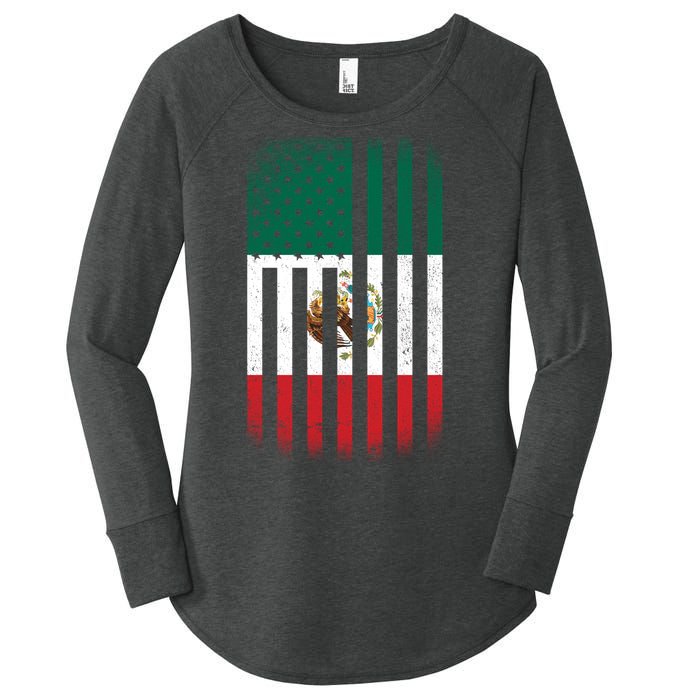 Vintage Mexican Flag Women's Perfect Tri Tunic Long Sleeve Shirt