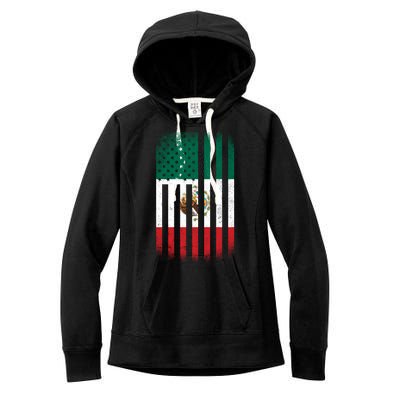 Vintage Mexican Flag Women's Fleece Hoodie