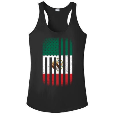 Vintage Mexican Flag Ladies PosiCharge Competitor Racerback Tank