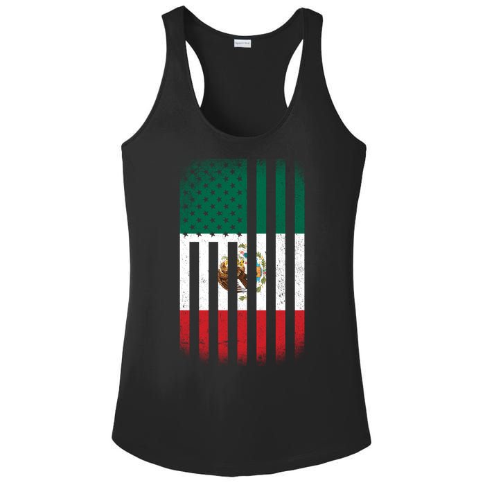 Vintage Mexican Flag Ladies PosiCharge Competitor Racerback Tank