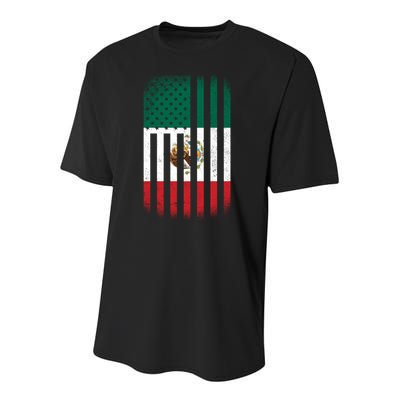 Vintage Mexican Flag Youth Performance Sprint T-Shirt