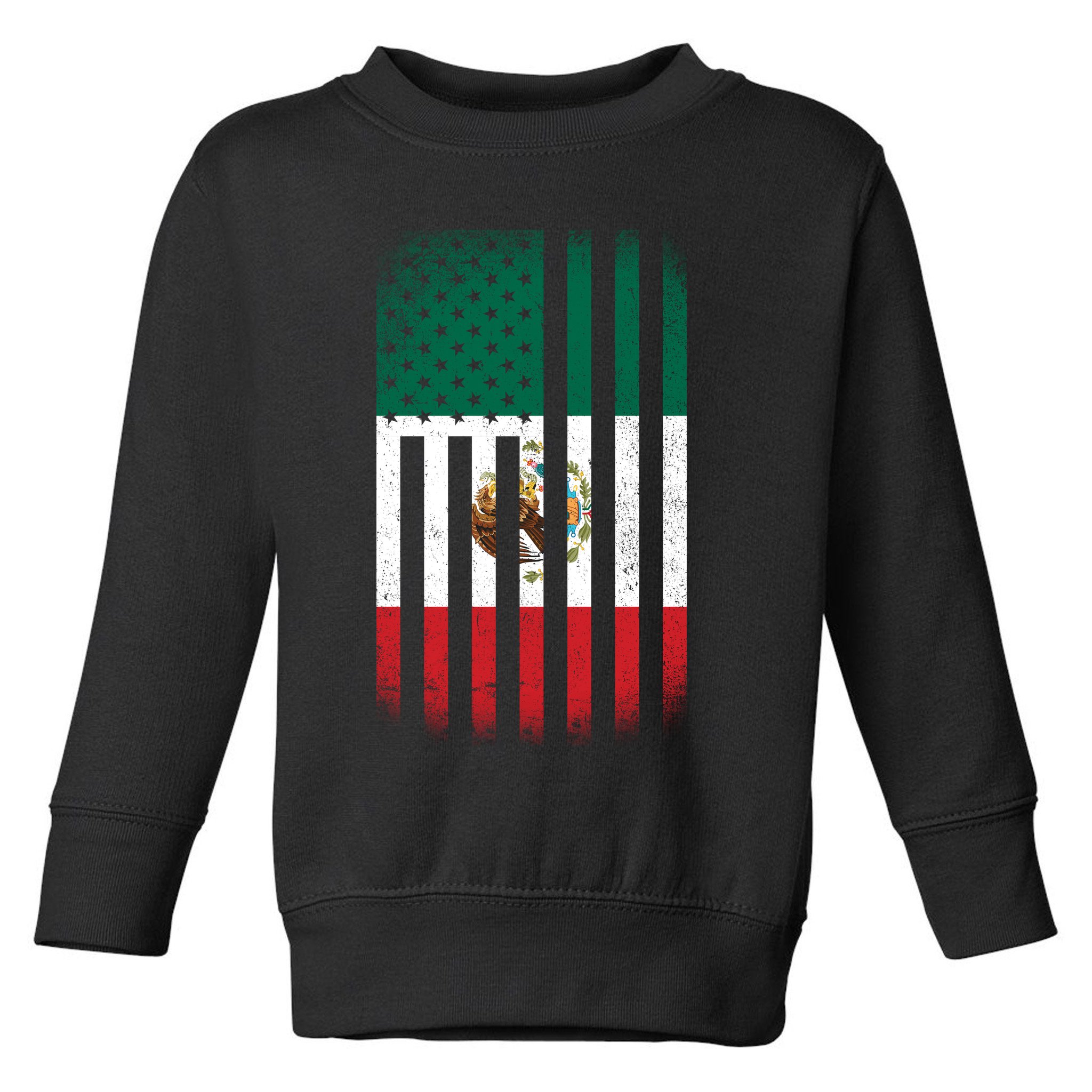 Vintage Mexican Flag Toddler Sweatshirt