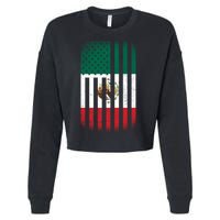 Vintage Mexican Flag Cropped Pullover Crew