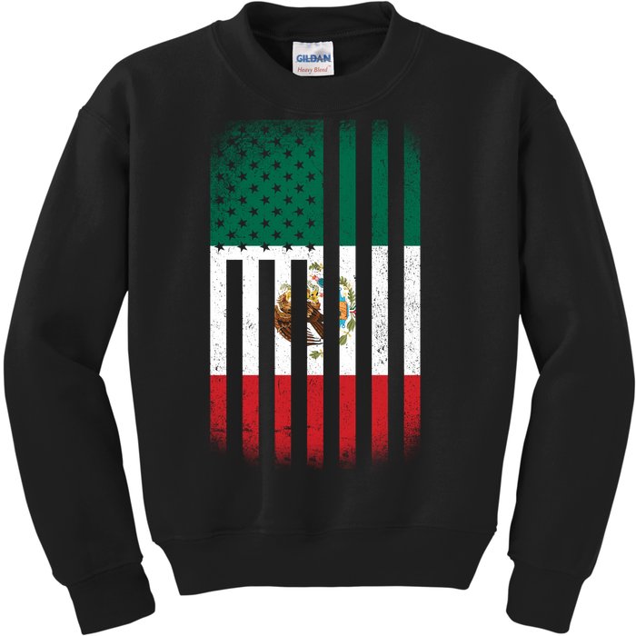 Vintage Mexican Flag Kids Sweatshirt