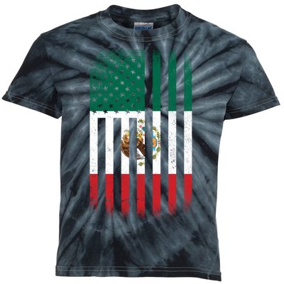 Vintage Mexican Flag Kids Tie-Dye T-Shirt