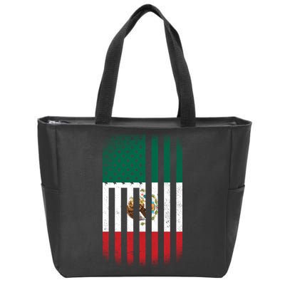 Vintage Mexican Flag Zip Tote Bag