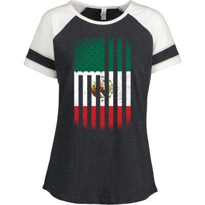 Vintage Mexican Flag Enza Ladies Jersey Colorblock Tee