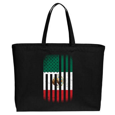 Vintage Mexican Flag Cotton Canvas Jumbo Tote