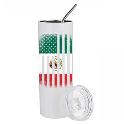 Vintage Mexican Flag Stainless Steel Tumbler