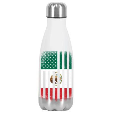 Vintage Mexican Flag Stainless Steel Insulated Water Bottle