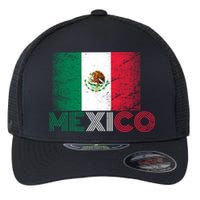 Vintage Mexico Distress Logo Flag Flexfit Unipanel Trucker Cap