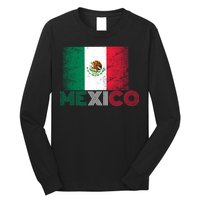 Vintage Mexico Distress Logo Flag Long Sleeve Shirt