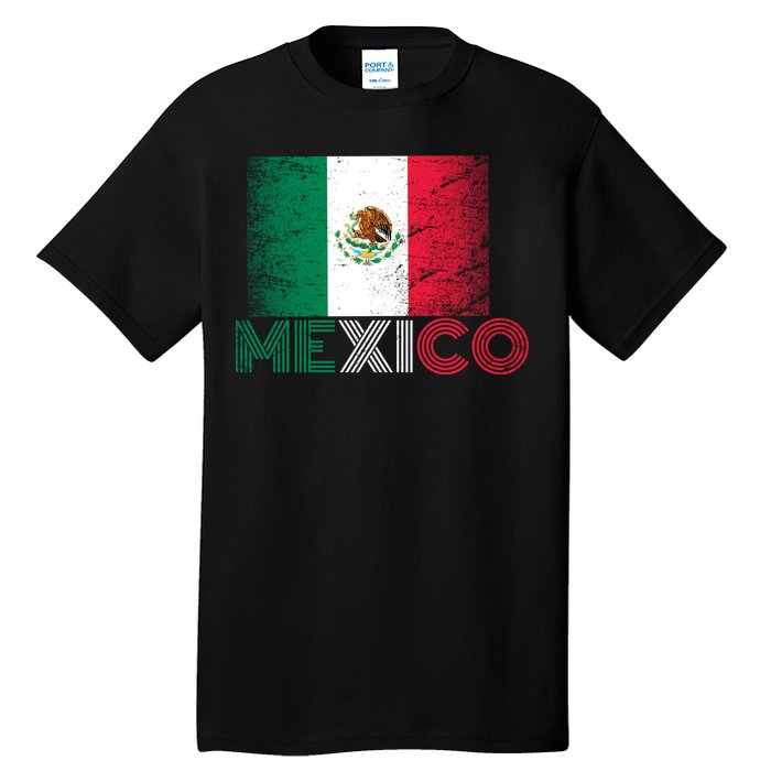 Vintage Mexico Distress Logo Flag Tall T-Shirt