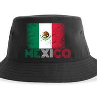 Vintage Mexico Distress Logo Flag Sustainable Bucket Hat