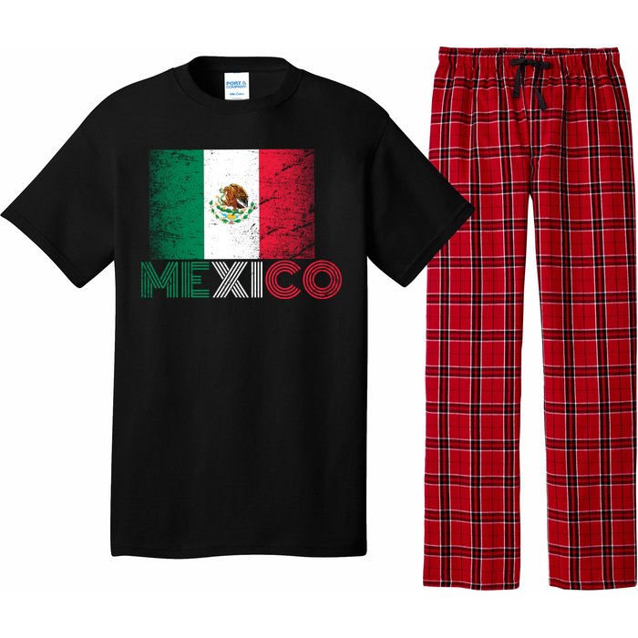 Vintage Mexico Distress Logo Flag Pajama Set