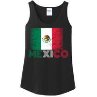 Vintage Mexico Distress Logo Flag Ladies Essential Tank