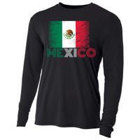 Vintage Mexico Distress Logo Flag Cooling Performance Long Sleeve Crew